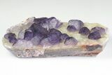 Purple Fluorite Crystals On Quartz - Qinglong Mine, China #186891-1